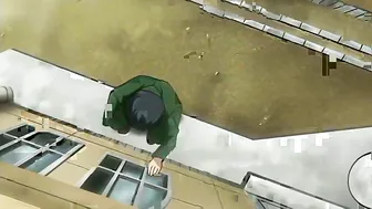 A schoolgirl with a tight pussy gets gangbanged and covered in cum outside. #Hentai