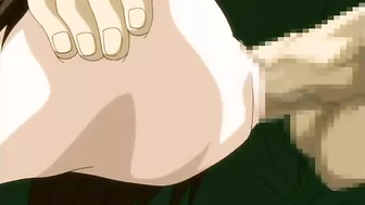 A schoolgirl with a tight pussy gets gangbanged and covered in cum outside. #Hentai