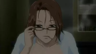 A schoolgirl with a tight pussy gets gangbanged and covered in cum outside. #Hentai