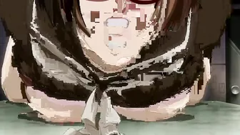 A schoolgirl with a tight pussy gets gangbanged and covered in cum outside. #Hentai