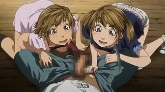 Hentai video - Blackmailed schoolboy gets fucked by cute teen in sports room.