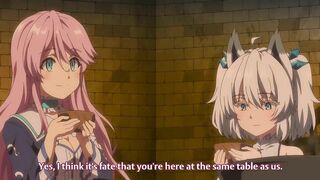 Hero fucks his harem bitches as demon girl looks on in hentai fantasy.