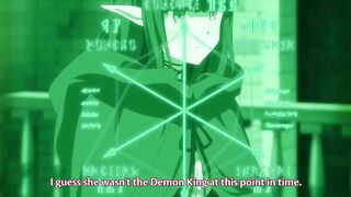 Hero fucks his harem bitches as demon girl looks on in hentai fantasy.