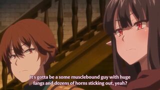Hero fucks his harem bitches as demon girl looks on in hentai fantasy.