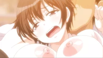 Five curvaceous teens engage in public sex on a moving anime train. #Hentai #Porn