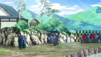 Ninja Botan 2 features a steamy scene where two female ninjas are double-penetrated by villagers in an erotic gangbang.