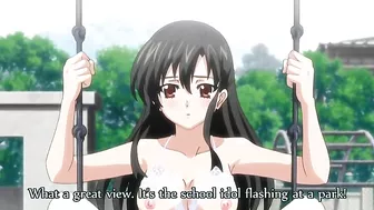 Hentai schoolgirl gets double-teamed and filled with cum.