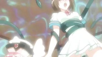 Hentai demon with tentacles fucks warrior girl's wet pussy.