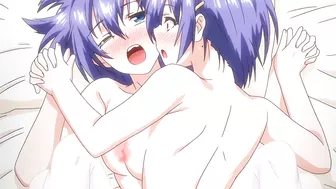 Hentai twin sisters give a steamy birthday threesome in Love Me - Kaede to Suzu 2.