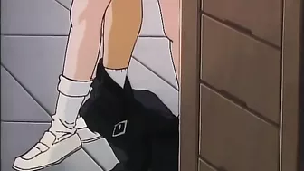 Frantically frustrated female Yuri enjoys pussy licking with a strap-on. #Hentai