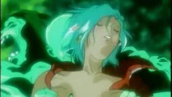 A father saves his daughter from being sexually assaulted by animals in a hentai film.