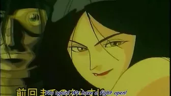 A father saves his daughter from being sexually assaulted by animals in a hentai film.