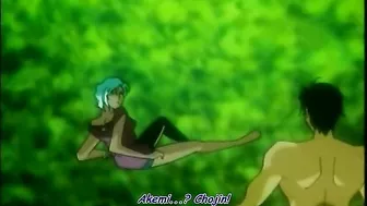 A father saves his daughter from being sexually assaulted by animals in a hentai film.