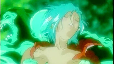 A father saves his daughter from being sexually assaulted by animals in a hentai film.