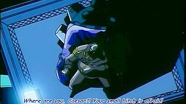 A father saves his daughter from being sexually assaulted by animals in a hentai film.