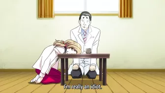 Dr. Maro's patient's wife was double-penetrated and bound while her husband watched on a hentai website.