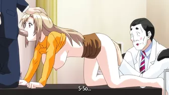 Dr. Maro's patient's wife was double-penetrated and bound while her husband watched on a hentai website.