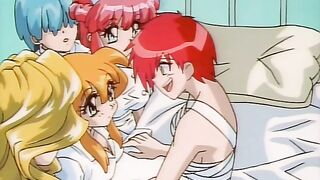 Hentai vampire schoolgirls defeat sex demons in a metropolis.