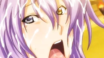 Princess busty gets double-penetrated in hentai.