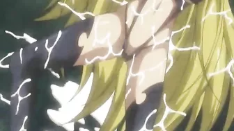 Princess busty gets double-penetrated in hentai.