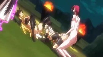 Princess busty gets double-penetrated in hentai.