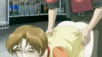 Burger shop employees engage in hentai-themed sexual acts during work hours.