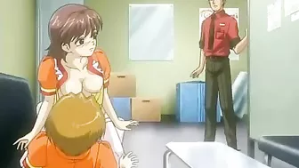 Burger shop employees engage in hentai-themed sexual acts during work hours.