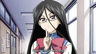 Horny hentai schoolgirl with big round tits and double penetration fantasies.