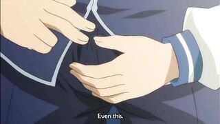 Horny hentai schoolgirl with big round tits and double penetration fantasies.