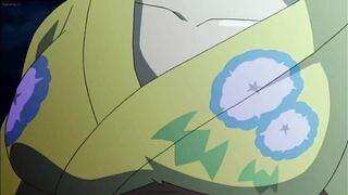 Horny hentai schoolgirl with big round tits and double penetration fantasies.
