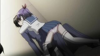 Horny hentai schoolgirl with big round tits and double penetration fantasies.