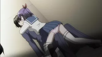 Horny hentai schoolgirl with big round tits and double penetration fantasies.