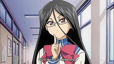 Horny hentai schoolgirl with big round tits and double penetration fantasies.