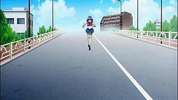 Horny hentai schoolgirl with big round tits and double penetration fantasies.