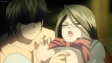 Horny hentai schoolgirl with big round tits and double penetration fantasies.