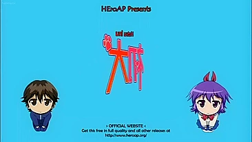 Horny hentai schoolgirl with big round tits and double penetration fantasies.