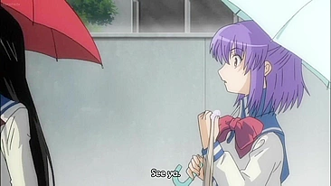 Horny hentai schoolgirl with big round tits and double penetration fantasies.