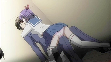 Horny hentai schoolgirl with big round tits and double penetration fantasies.