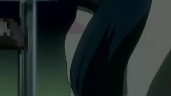 The demonic monster violently penetrates the tight, wet holes of a young anime character on a hentai website.