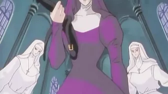 Sexy Catholic schoolgirls engage in steamy lesbian action on a hentai website.