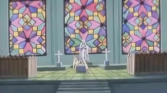 Sexy Catholic schoolgirls engage in steamy lesbian action on a hentai website.