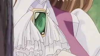 Sexy Catholic schoolgirls engage in steamy lesbian action on a hentai website.