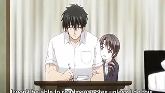 Sexy hentai landlady in a petite anime cosplay teaches naughty lessons.