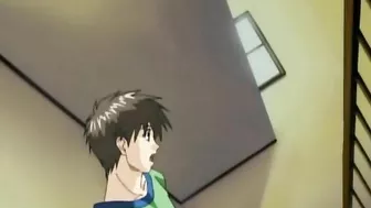 Seduced by her brother, a hentai babe eagerly pleasures his hard cock.