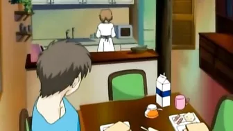 Seduced by her brother, a hentai babe eagerly pleasures his hard cock.