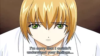 Hentai babe slams dildo in wet pussy while watching.