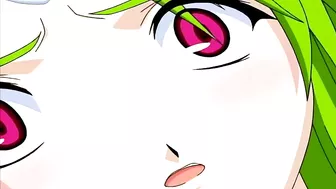 Hentai babe slams dildo in wet pussy while watching.