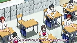 Hentai teacher fucks her entire class in a wild orgy.