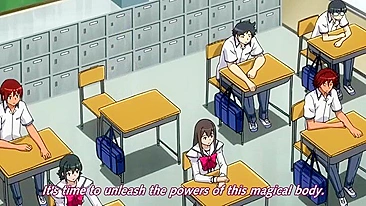 Hentai teacher fucks her entire class in a wild orgy.
