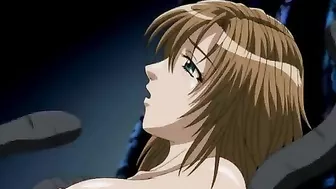 Hentai anime scene with demonic tentacles violating a screaming catgirl.